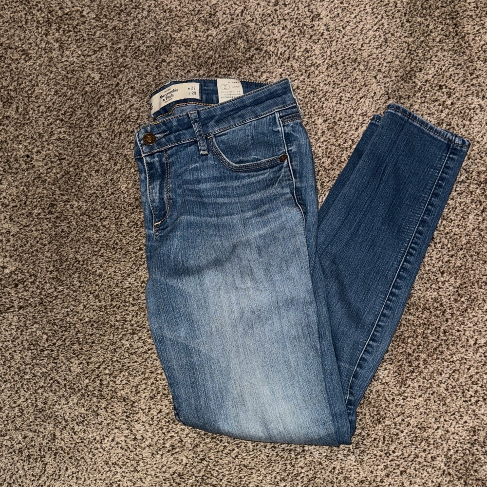 Abercrombie & Fitch Straight Leg Blue Jeans